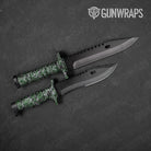 Digital Green Tiger Camo Knife Gear Skin Vinyl Wrap