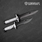 Digital Snow Camo Knife Gear Skin Vinyl Wrap