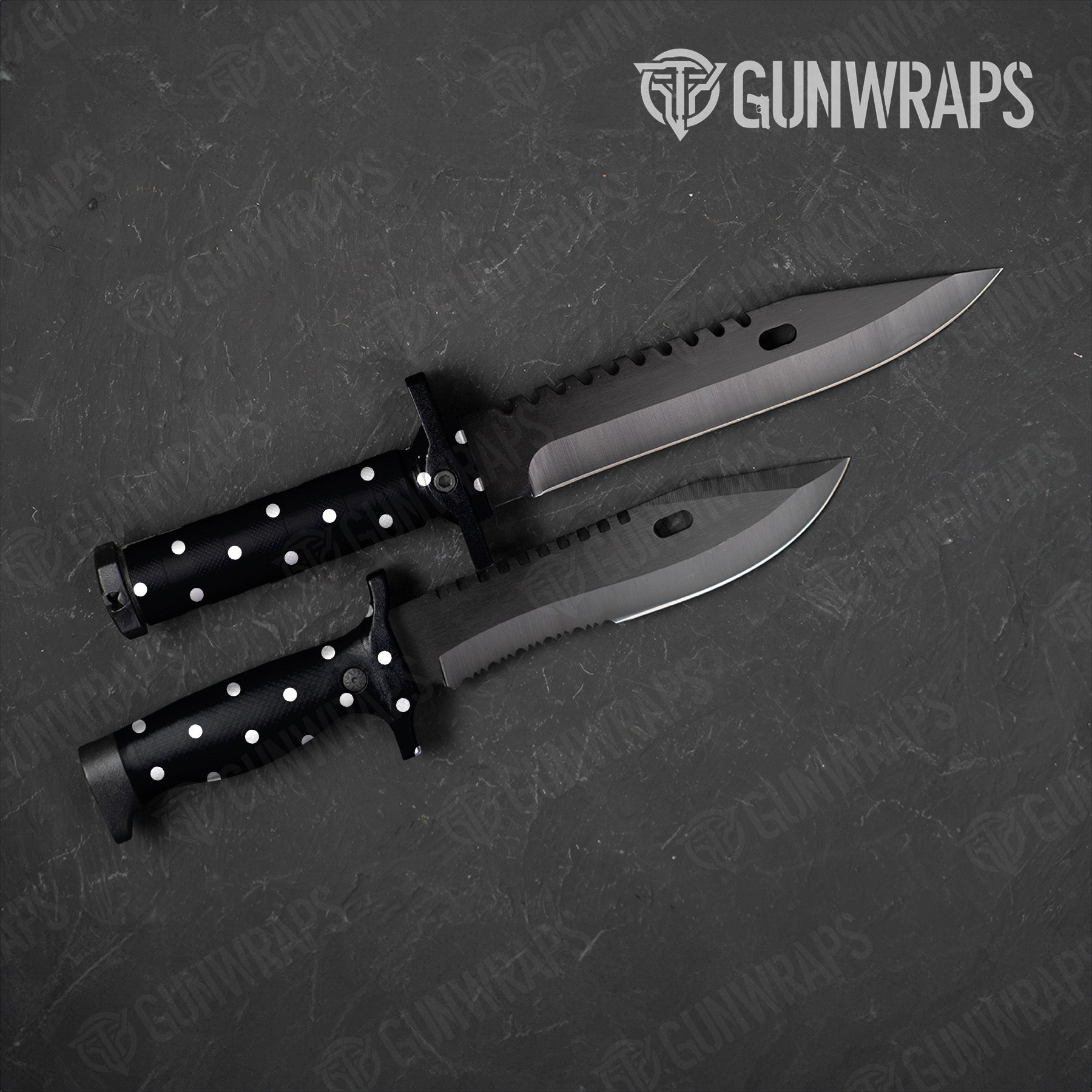 Knife Dotted Black Gun Skin Pattern
