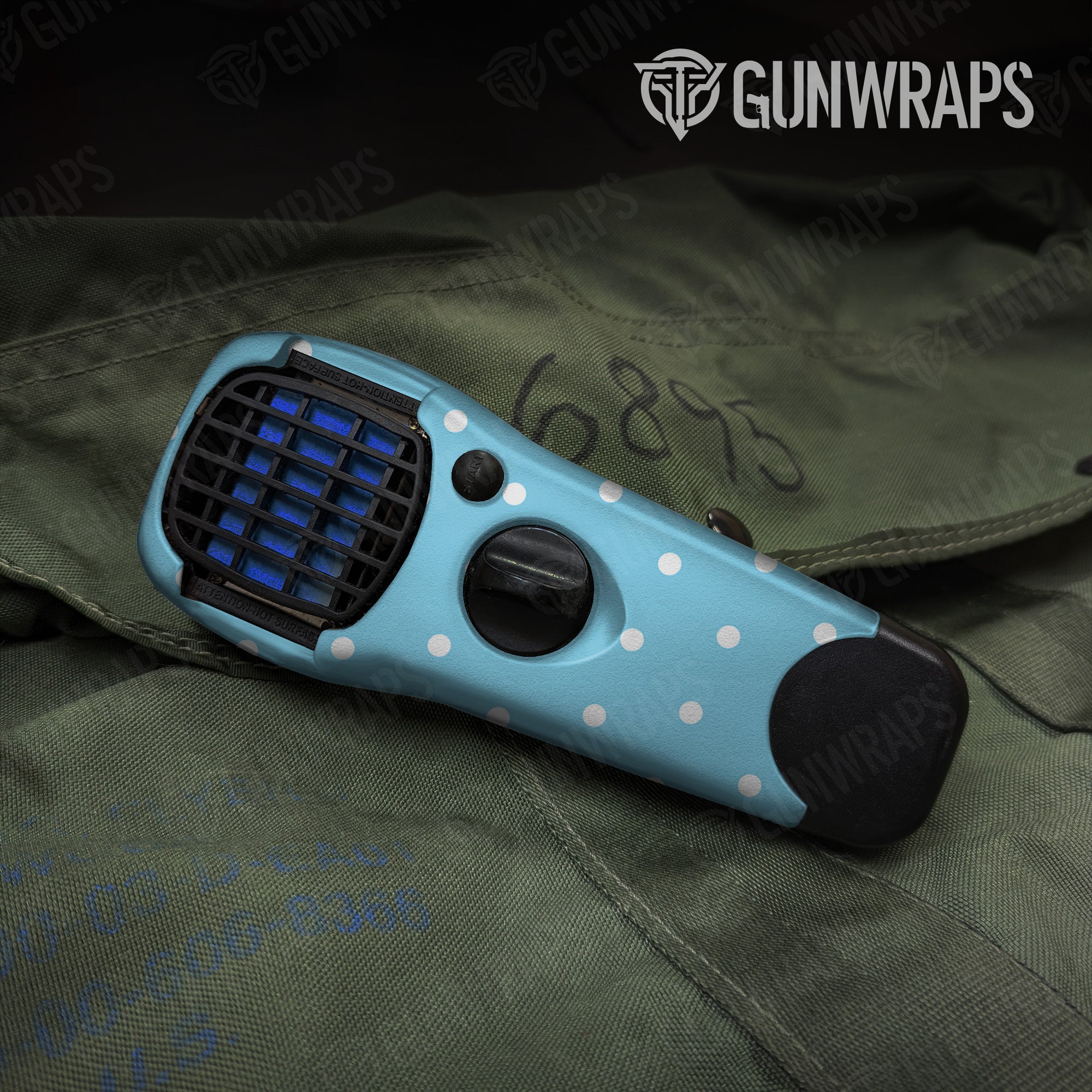 Thermacell Dotted Blue Gun Skin Vinyl Wrap