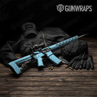 AR 15 Dotted Blue Gun Skin Pattern