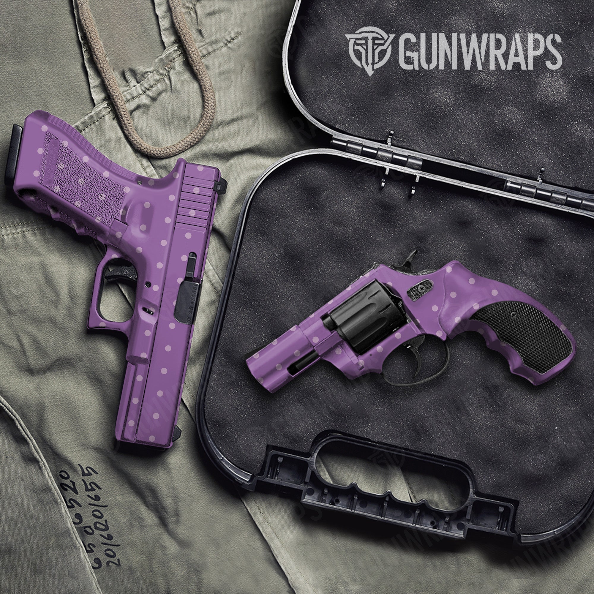 Pistol & Revolver Dotted Lavender Gun Skin Pattern