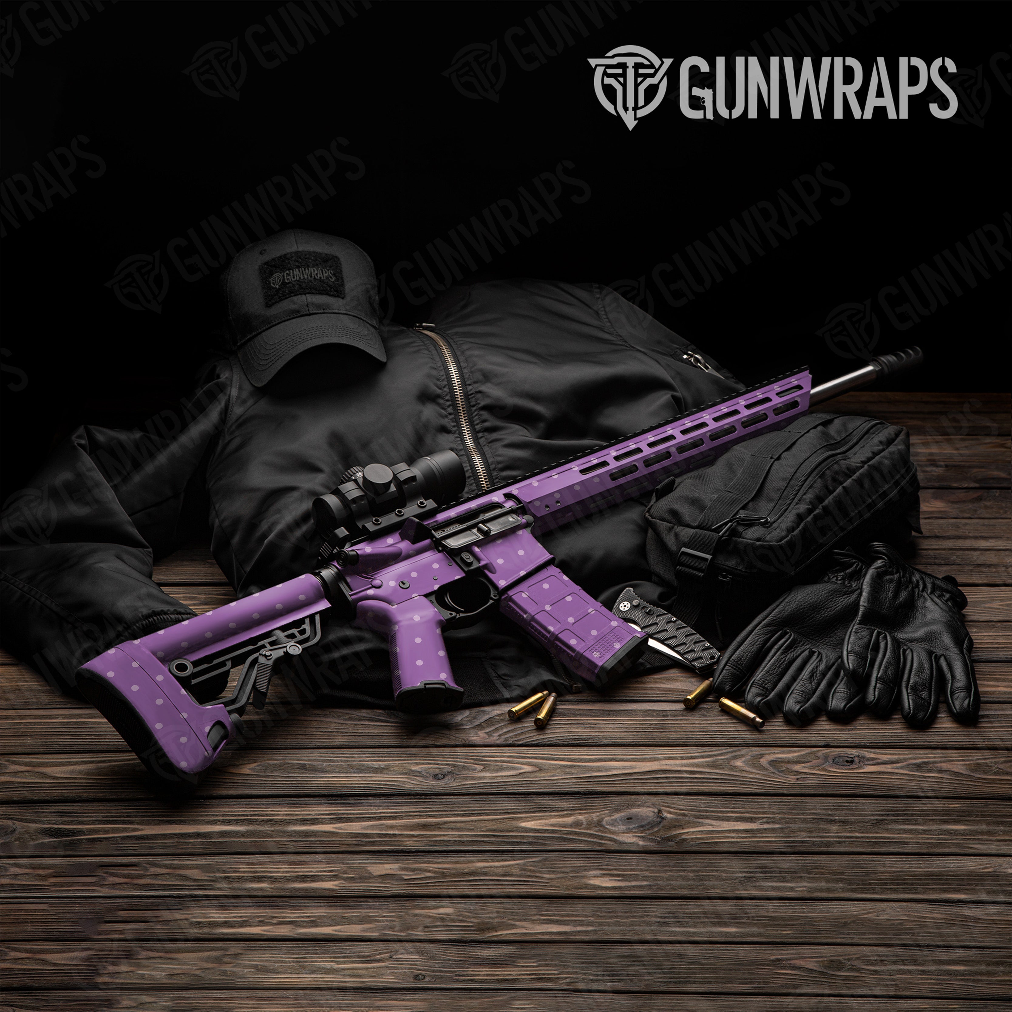 AR 15 Dotted Lavender Gun Skin Pattern