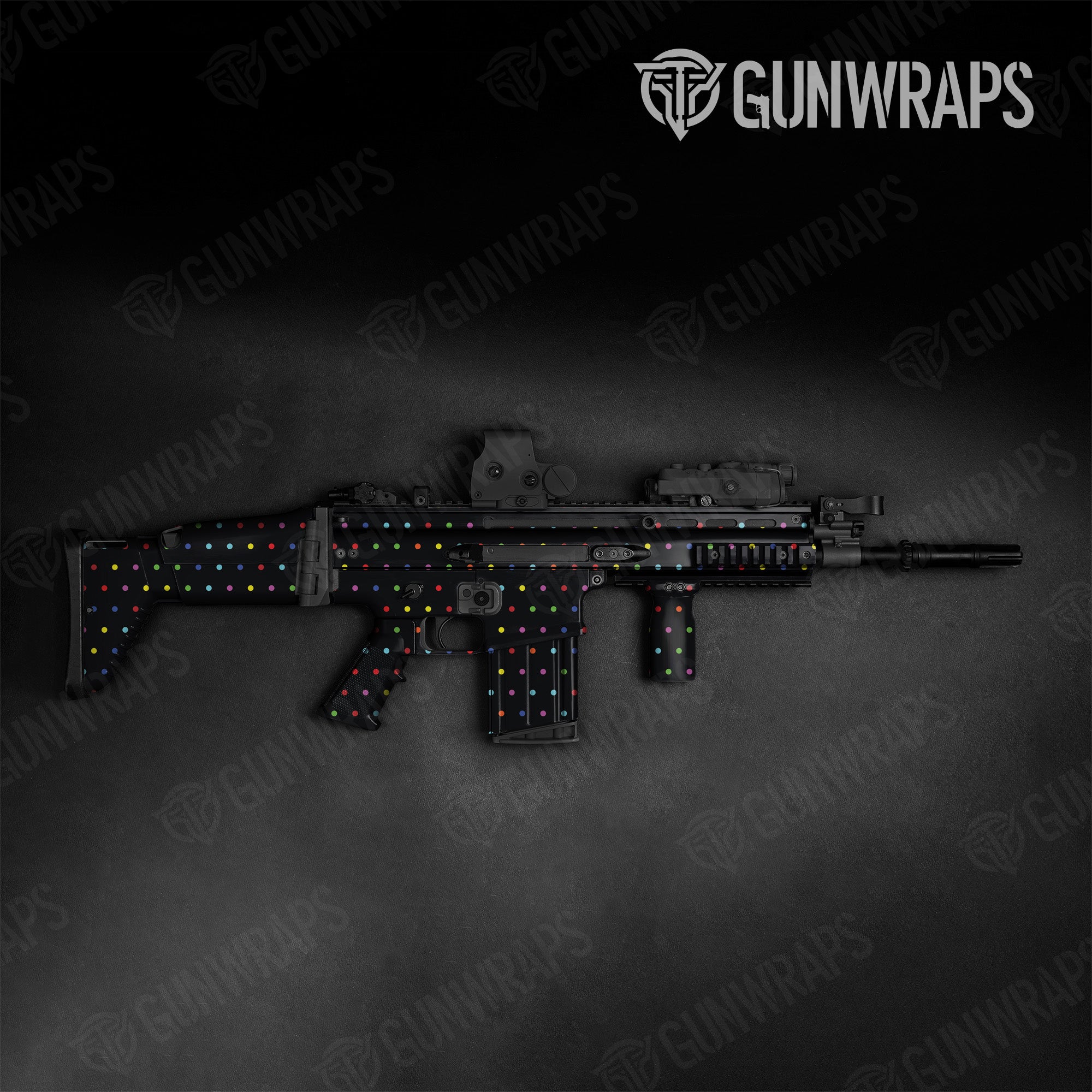 Tactical Dotted Multicolor Gun Skin Pattern