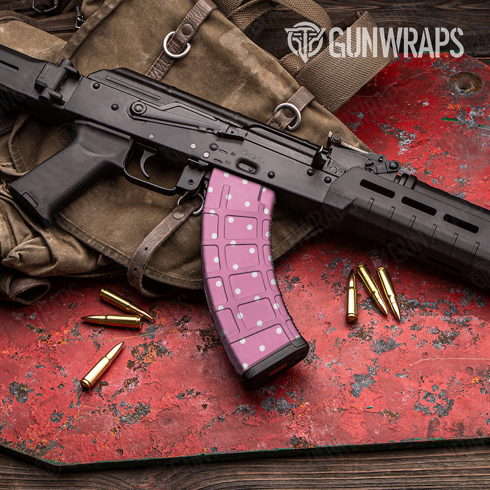 AK 47 Mag Dotted Pink Gun Skin Pattern