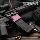 AR 15 Mag Well Dotted Pink Gun Skin Pattern