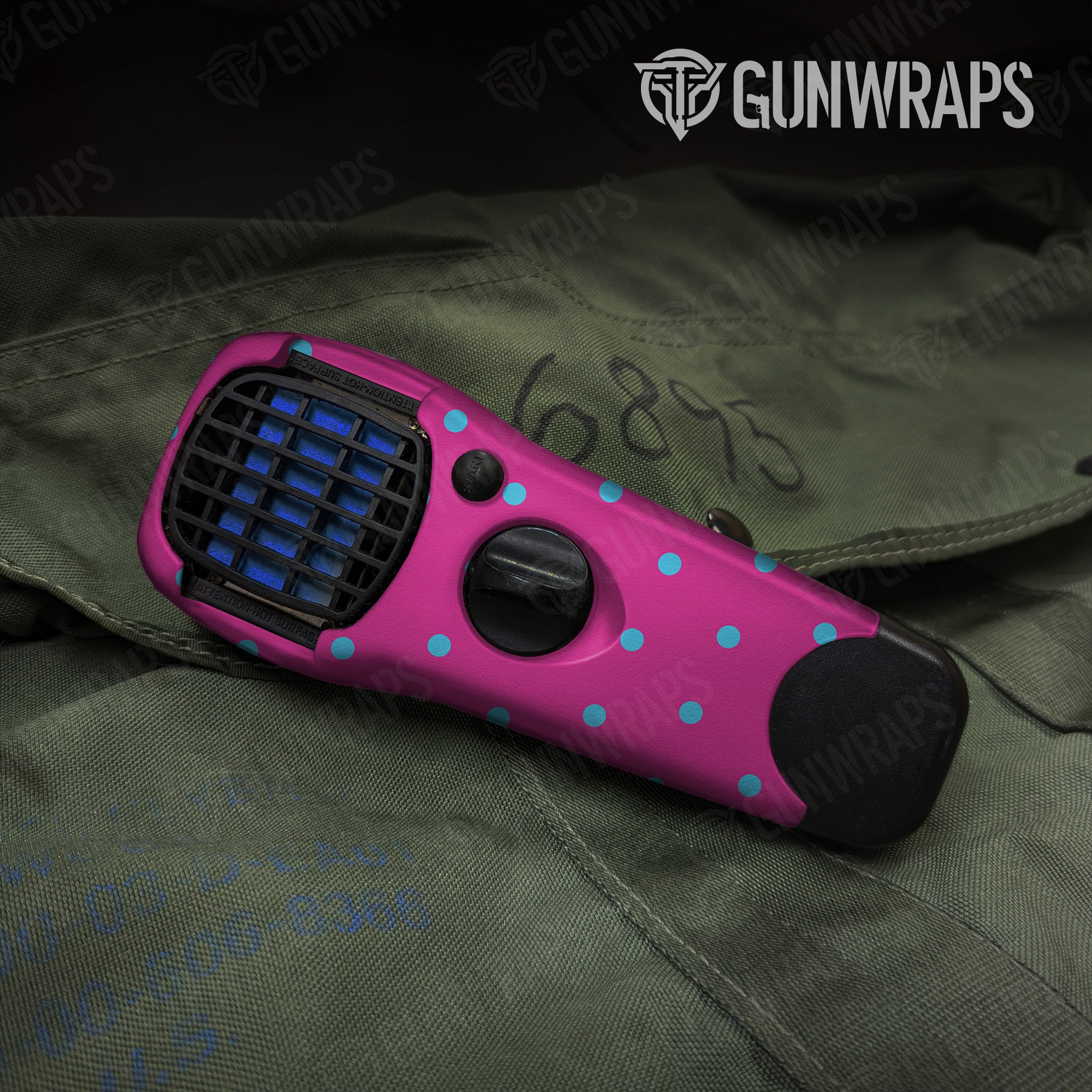 Thermacell Dotted Retro Blue Gear Skin Pattern