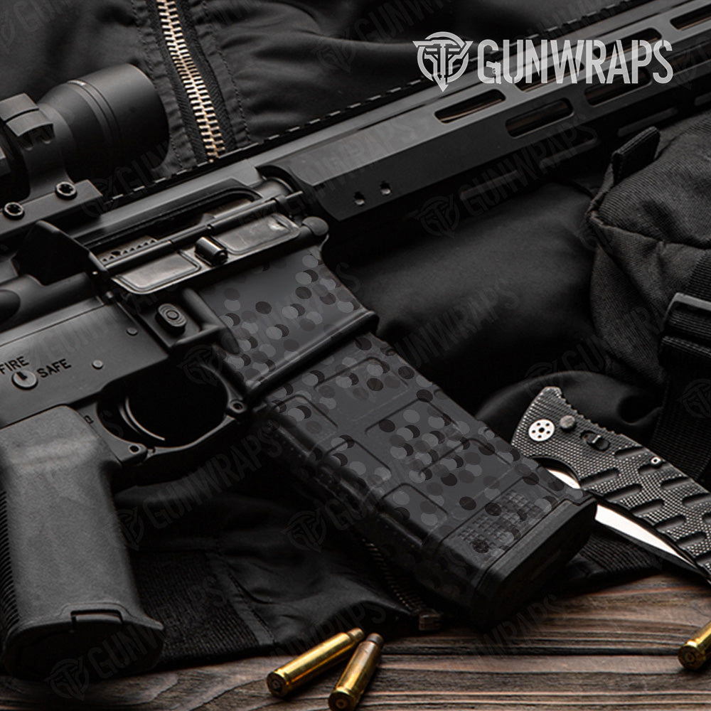 AR 15 Mag & Mag Well Eclipse Camo Elite Black Gun Skin Pattern