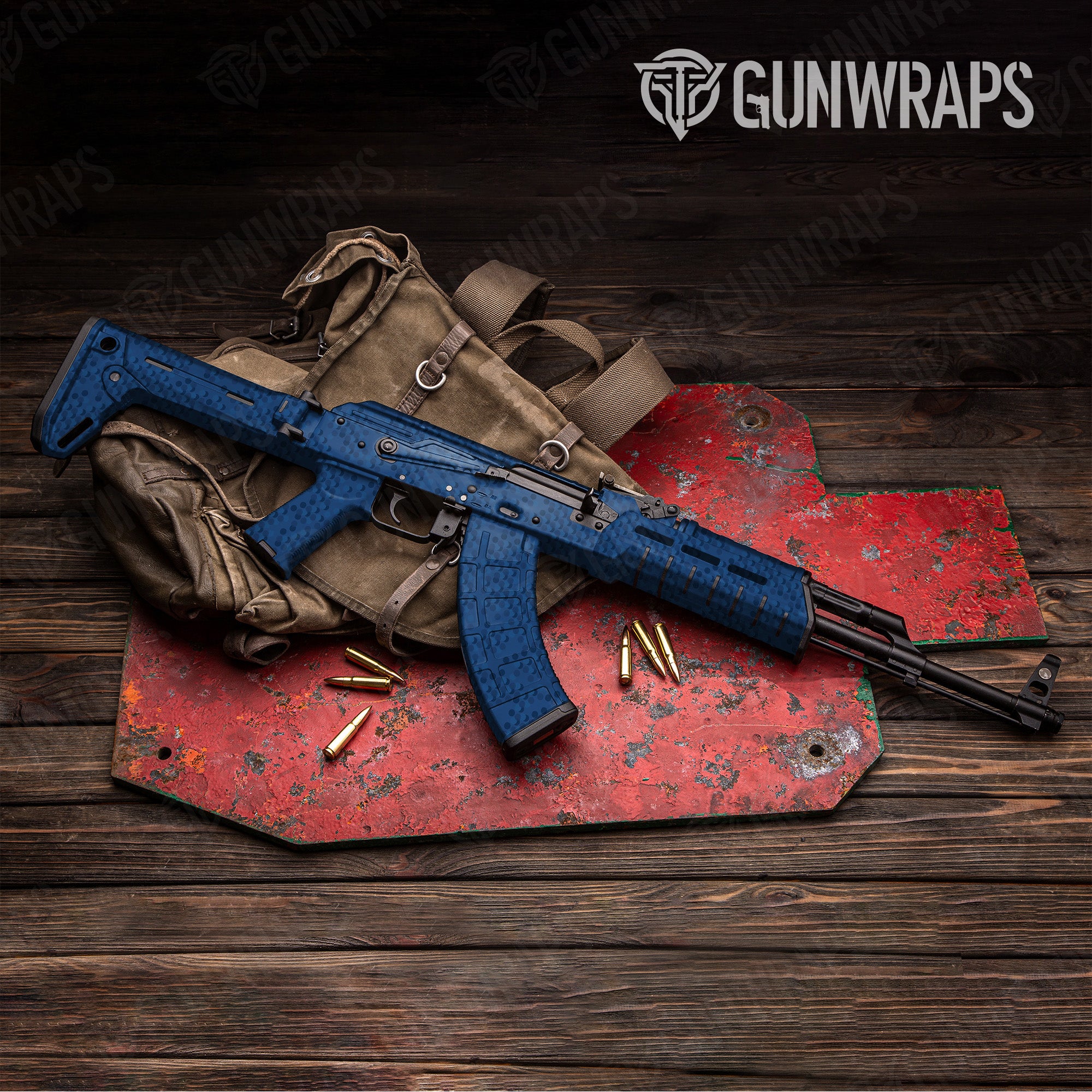 AK 47 Eclipse Camo Elite Blue Gun Skin Pattern