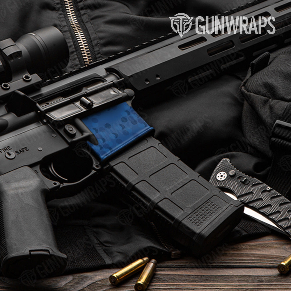 AR 15 Mag Well Eclipse Camo Elite Blue Gun Skin Pattern