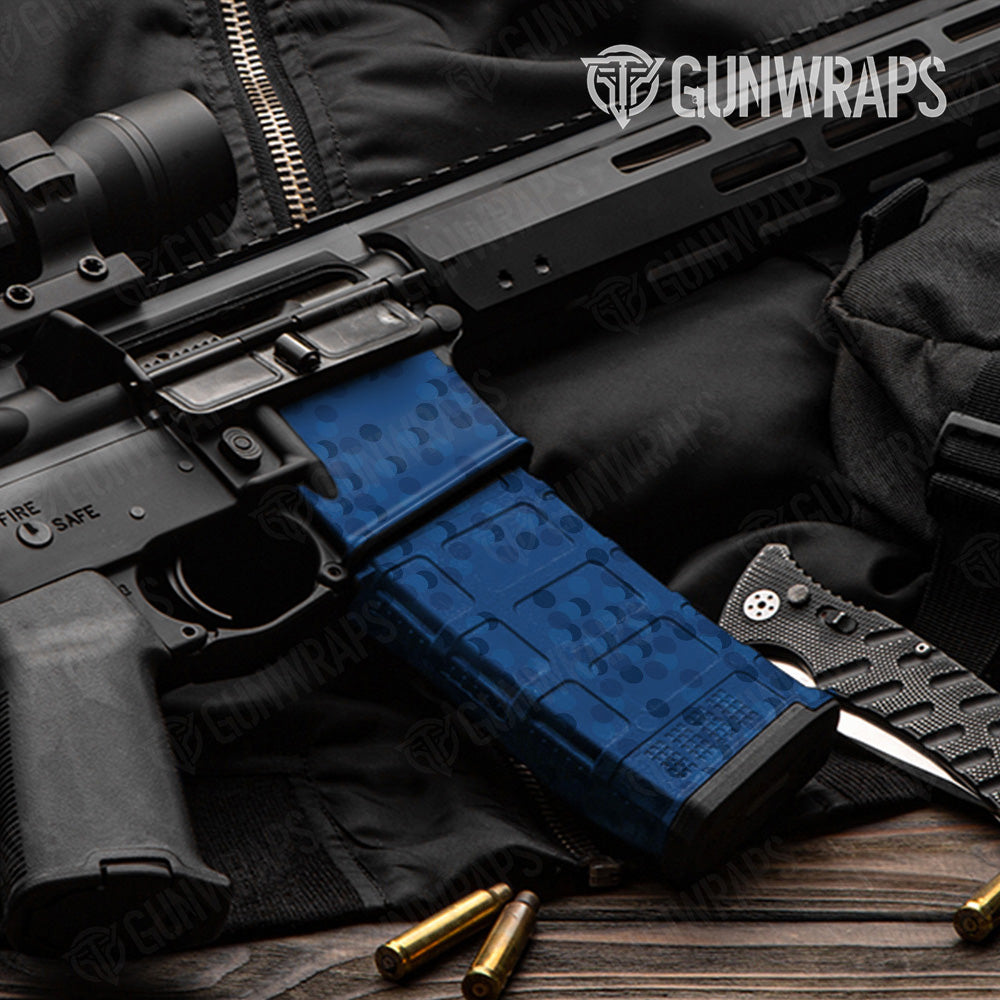 AR 15 Mag & Mag Well Eclipse Camo Elite Blue Gun Skin Pattern