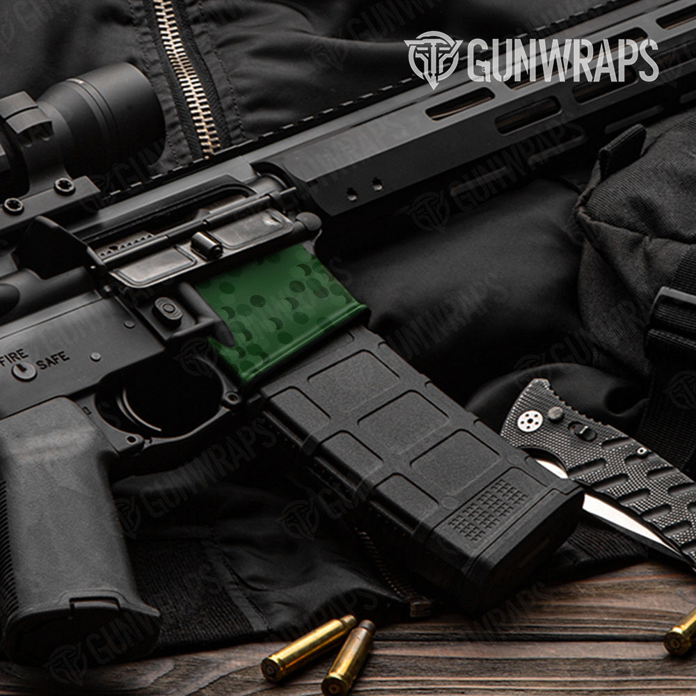 AR 15 Mag Well Eclipse Camo Elite Green Gun Skin Pattern