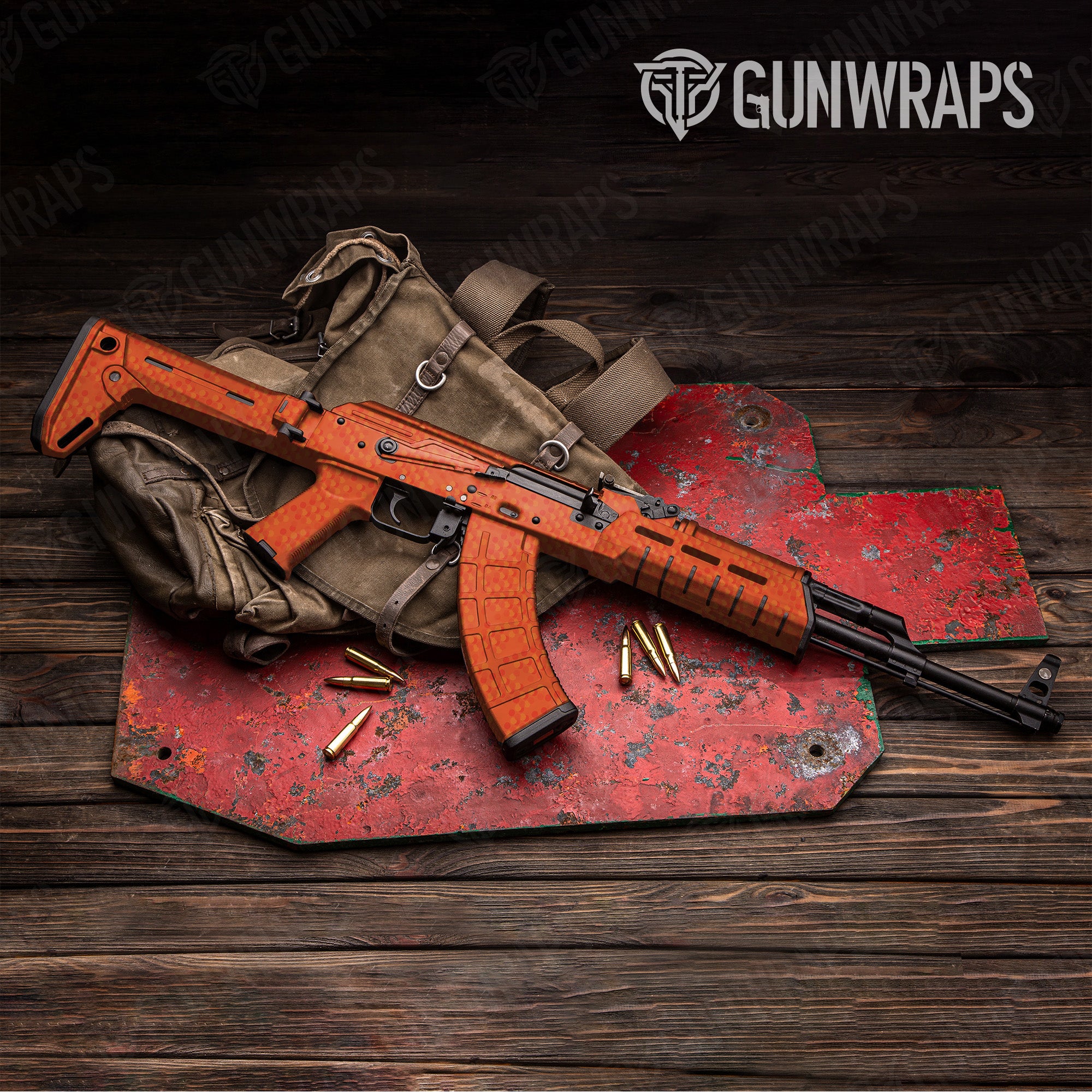 AK 47 Eclipse Camo Elite Orange Gun Skin Vinyl Wrap