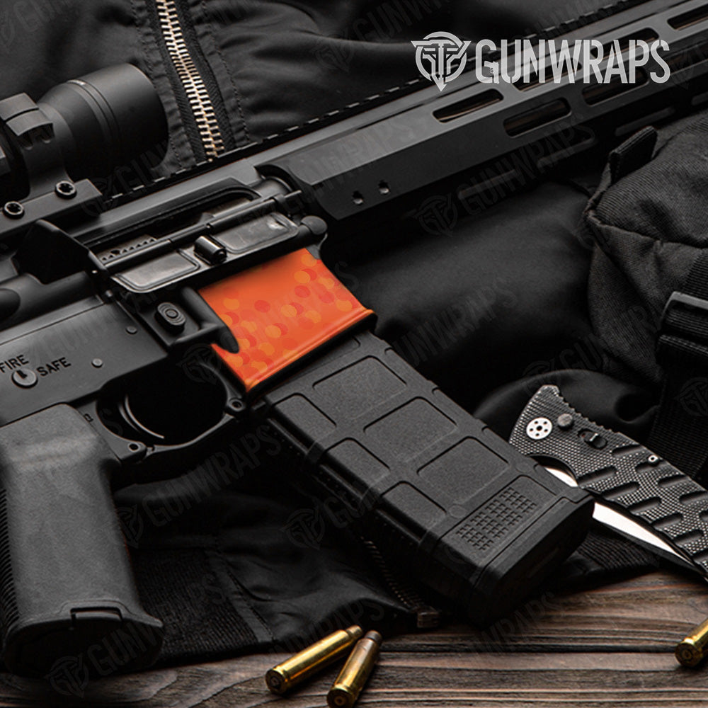 AR 15 Mag Well Eclipse Camo Elite Orange Gun Skin Pattern