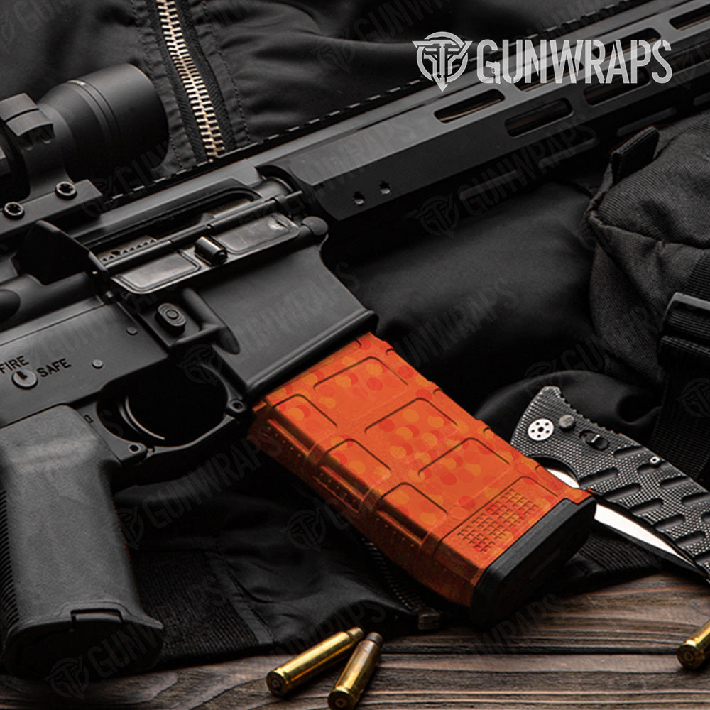 AR 15 Mag Eclipse Camo Elite Orange Gun Skin Pattern