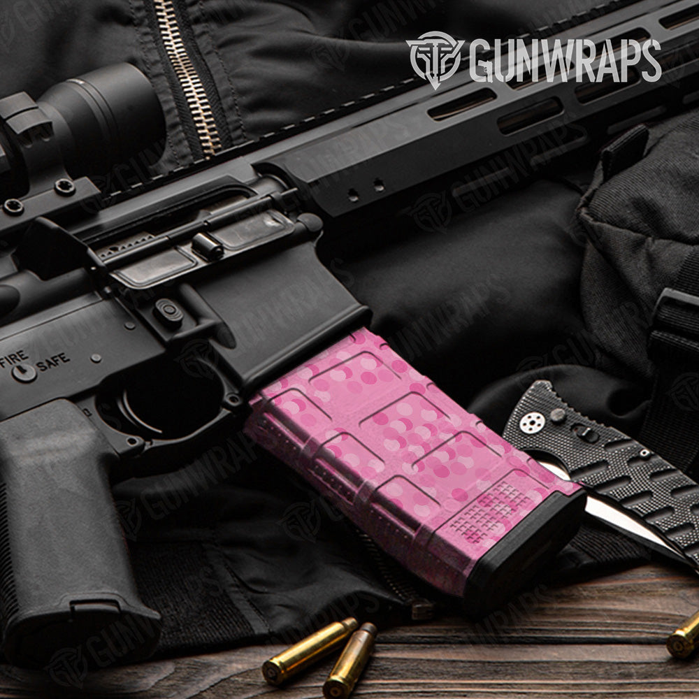 Eclipse Camo Elite Pink Gun Skin Vinyl Wrap For Ar 15 Mag