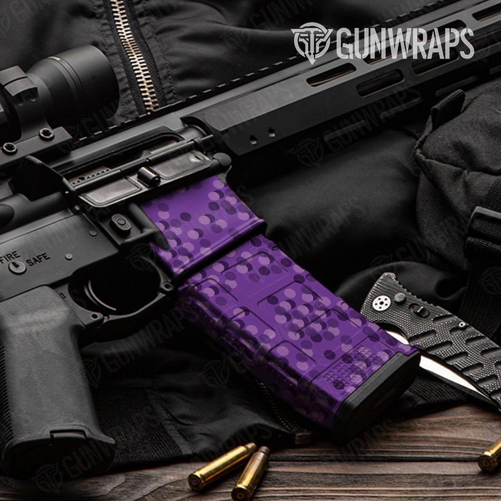 AR 15 Mag & Mag Well Eclipse Camo Elite Purple Gun Skin Pattern