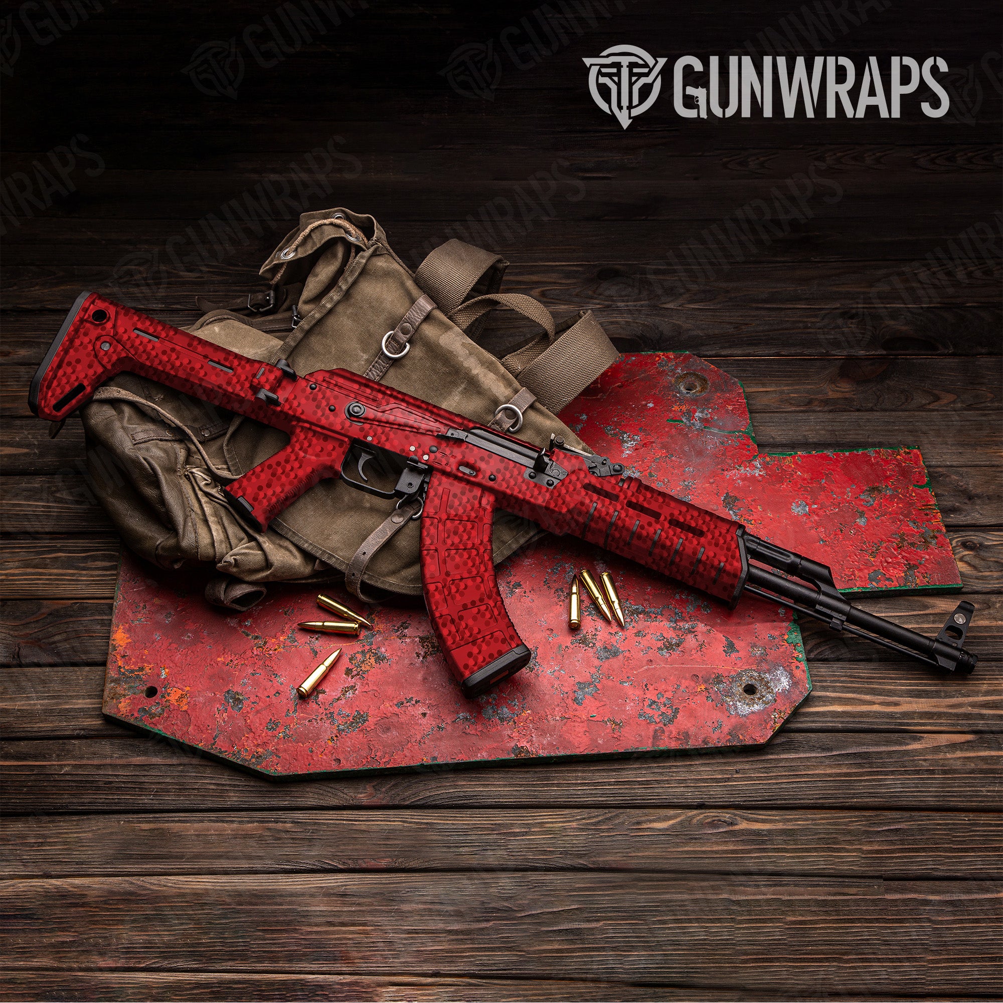 AK 47 Eclipse Camo Elite Red Gun Skin Vinyl Wrap