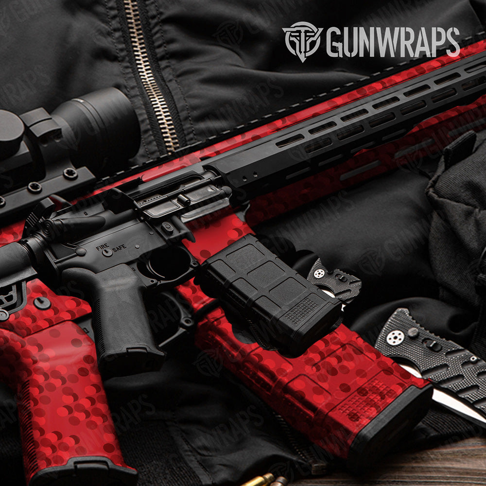 AR 15 Mag Well Eclipse Camo Elite Red Gun Skin Pattern