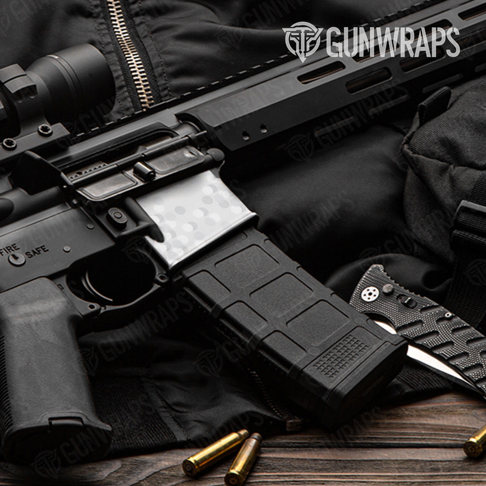 AR 15 Mag Well Eclipse Camo Elite White Gun Skin Pattern