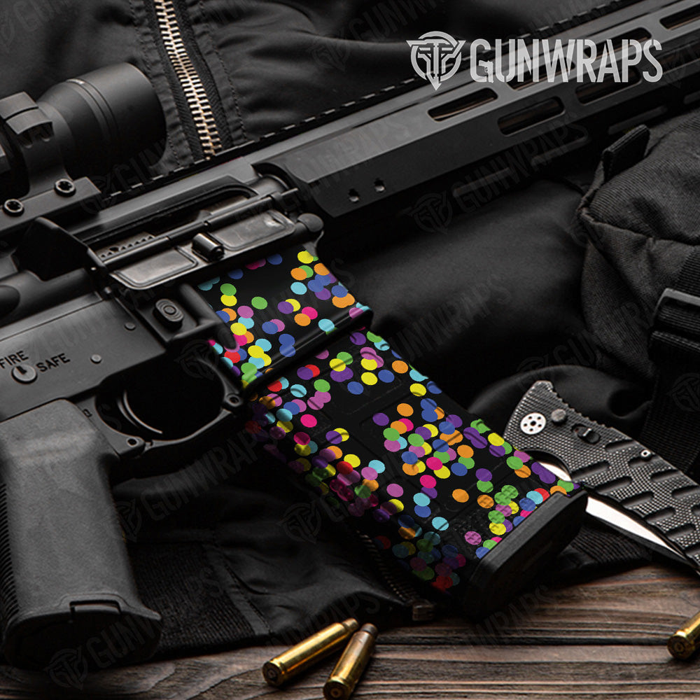 AR 15 Mag & Mag Well Eclipse Camo Multicolor Gun Skin Pattern