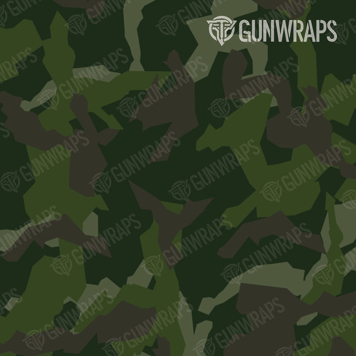 AR 15 Erratic Army Dark Green Camo Gun Skin Pattern