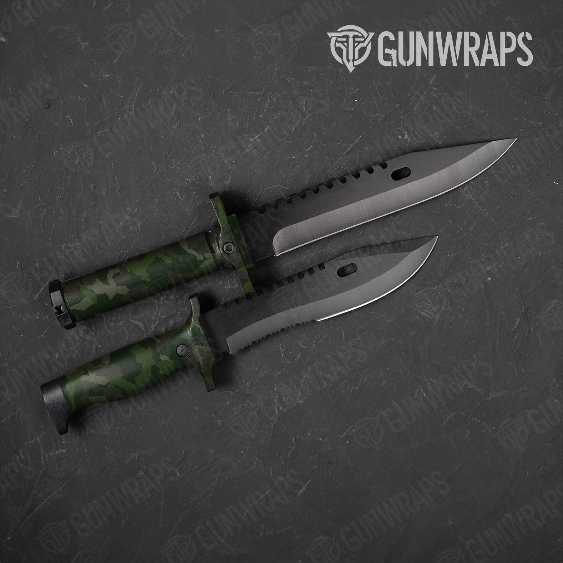 Erratic Army Dark Green Camo Knife Gear Skin Vinyl Wrap