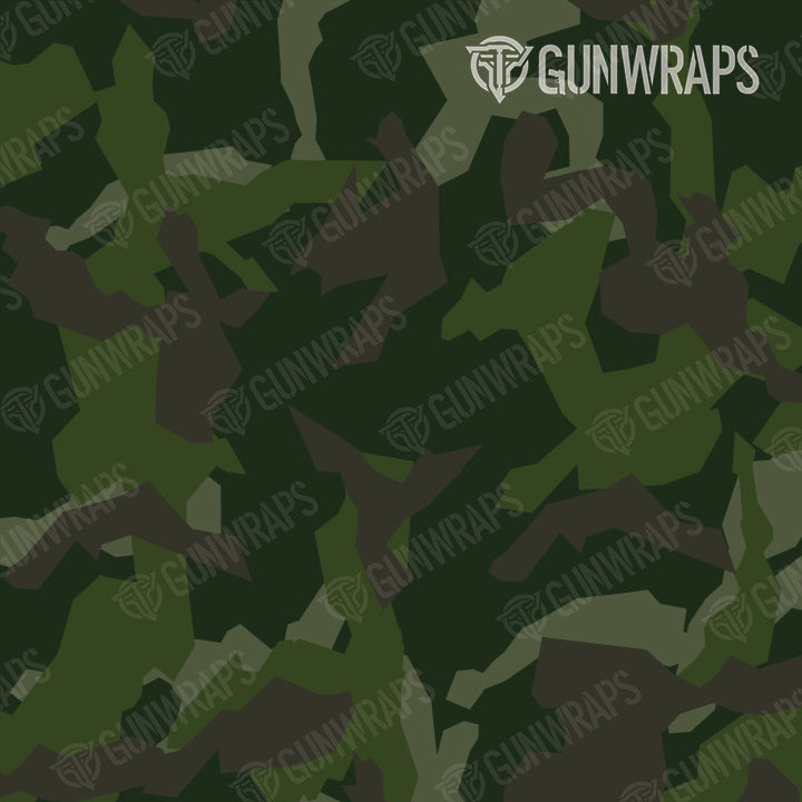 Universal Sheet Erratic Army Dark Green Camo Gun Skin Pattern