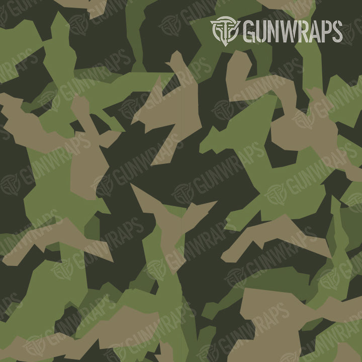 Pistol Slide Erratic Army Green Camo Gun Skin Pattern