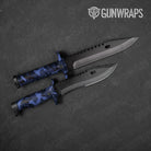 Erratic Blue Midnight Camo Knife Gear Skin Vinyl Wrap