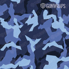 AR 15 Mag Well Erratic Blue Urban Night Camo Gun Skin Pattern