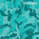 AR 15 Mag & Mag Well Erratic Elite Tiffany Blue Camo Gun Skin Pattern