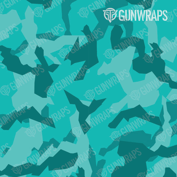 AR 15 Mag & Mag Well Erratic Elite Tiffany Blue Camo Gun Skin Pattern