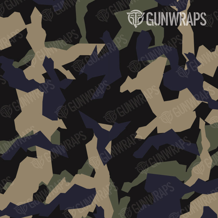 Universal Sheet Erratic Militant Blue Camo Gun Skin Pattern