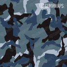 AR 15 Mag Well Erratic Navy Camo Gun Skin Pattern