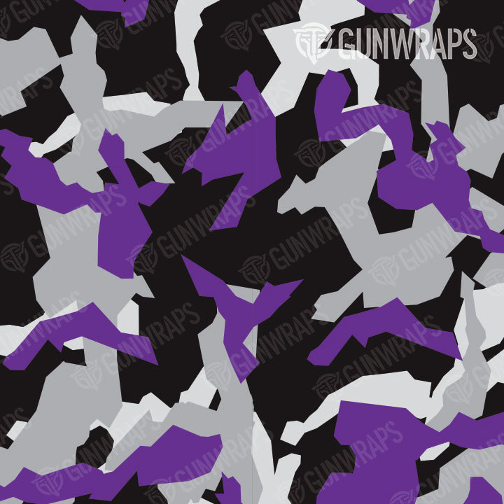 AR 15 Mag Well Erratic Purple Tiger Camo Gun Skin Pattern