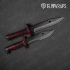 Erratic Vampire Red Camo Knife Gear Skin Vinyl Wrap
