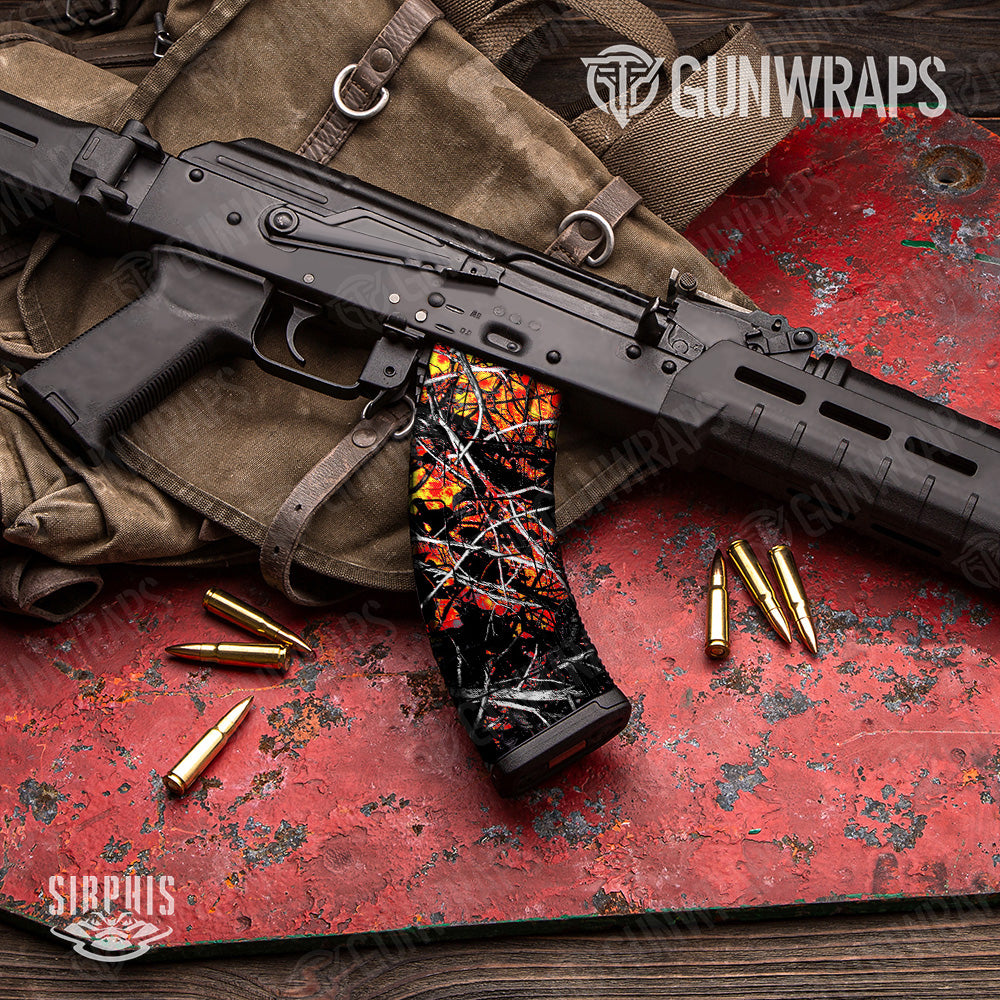 AK 47 Mag Sirphis Wildfire Camo Gun Skin Vinyl Wrap
