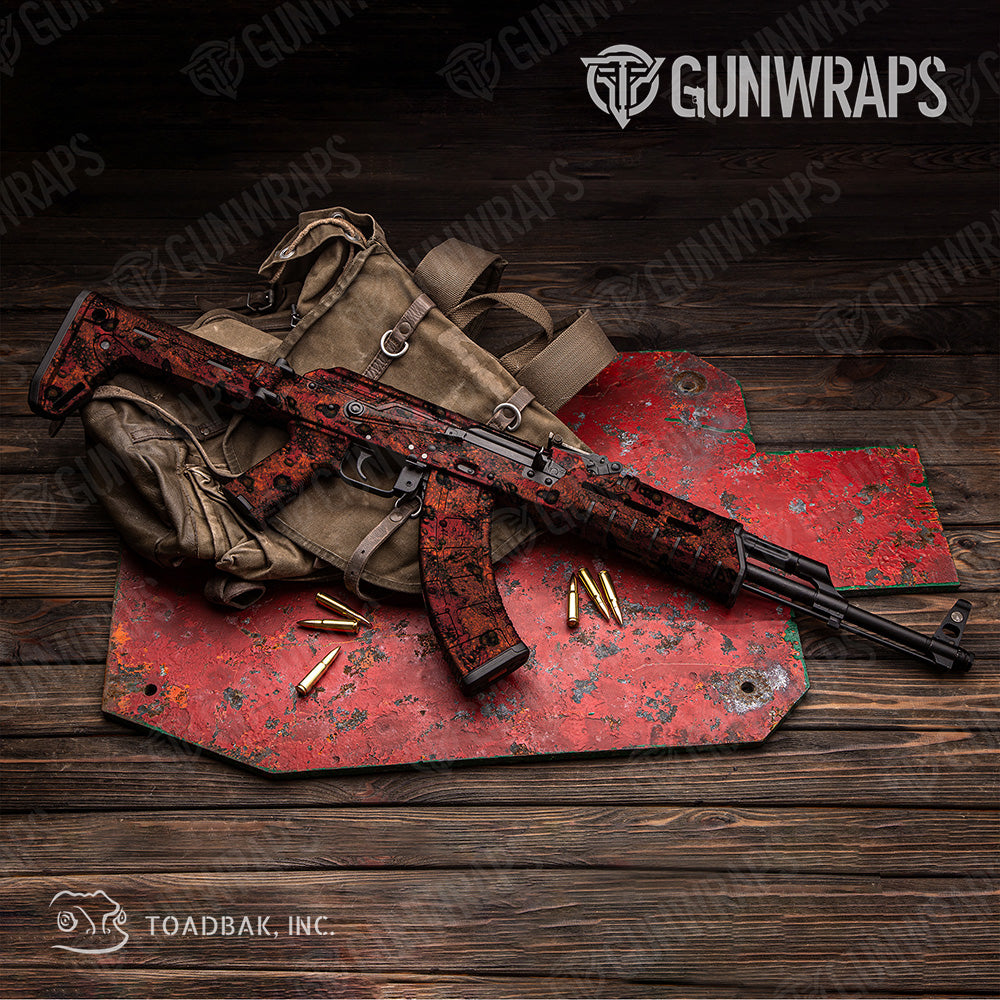 AK 47 Toadaflage Ember Camo Gun Skin Vinyl Wrap
