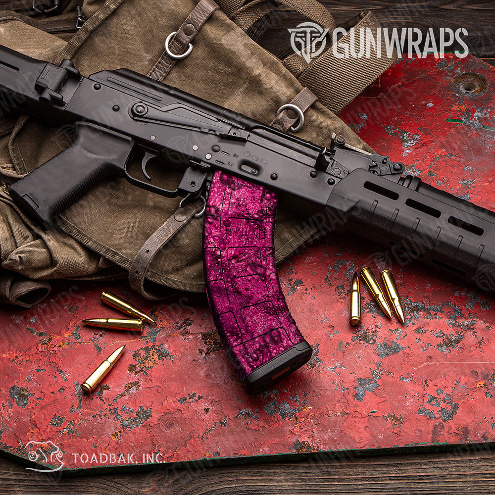 AK 47 Mag Toadaflage Magenta Camo Gun Skin Vinyl Wrap