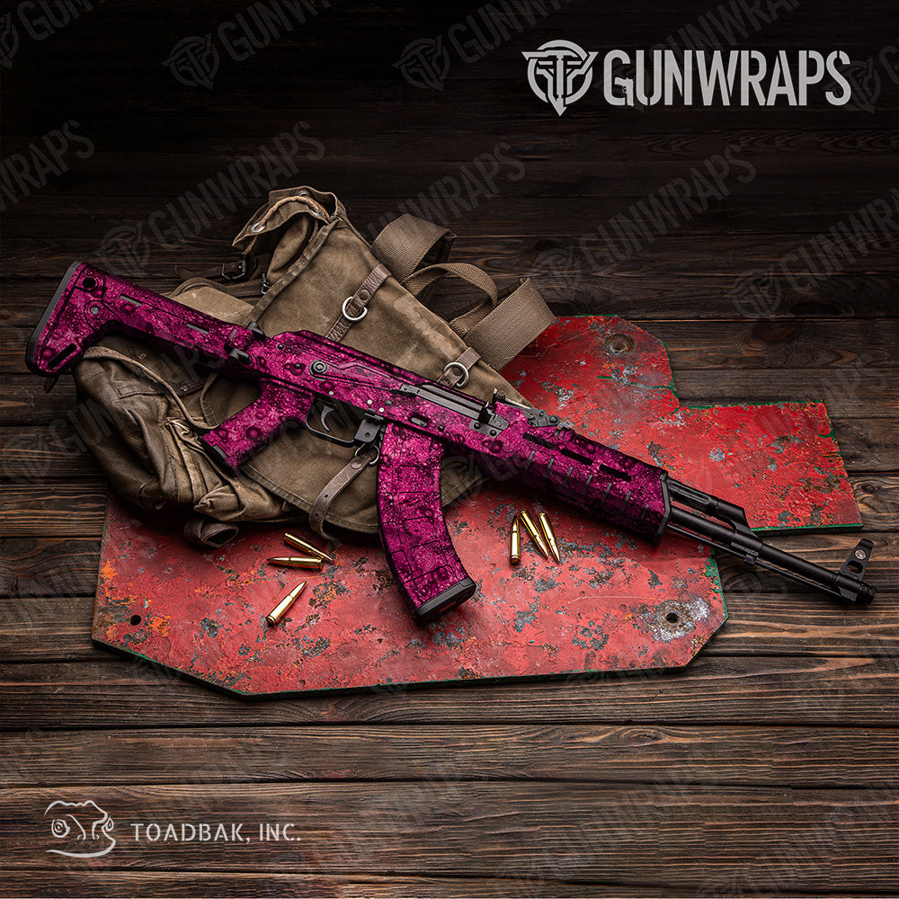 AK 47 Toadaflage Magenta Camo Gun Skin Vinyl Wrap