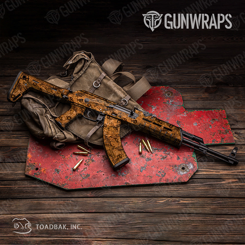 AK 47 Toadaflage Orange Camo Gun Skin Vinyl Wrap
