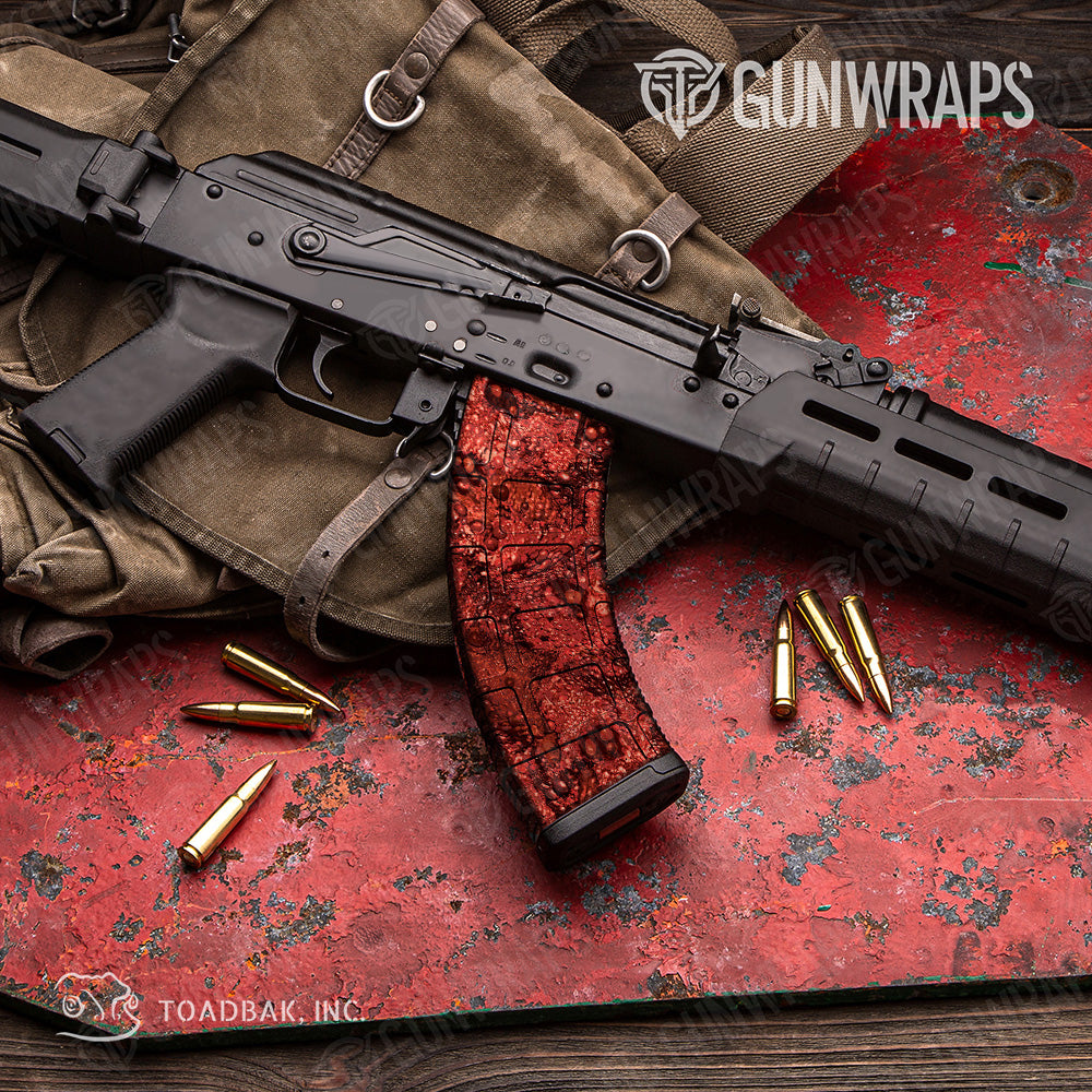 AK 47 Mag Toadaflage Red Camo Gun Skin Vinyl Wrap