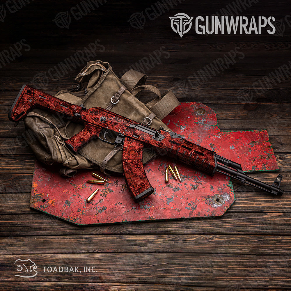 AK 47 Toadaflage Red Camo Gun Skin Vinyl Wrap