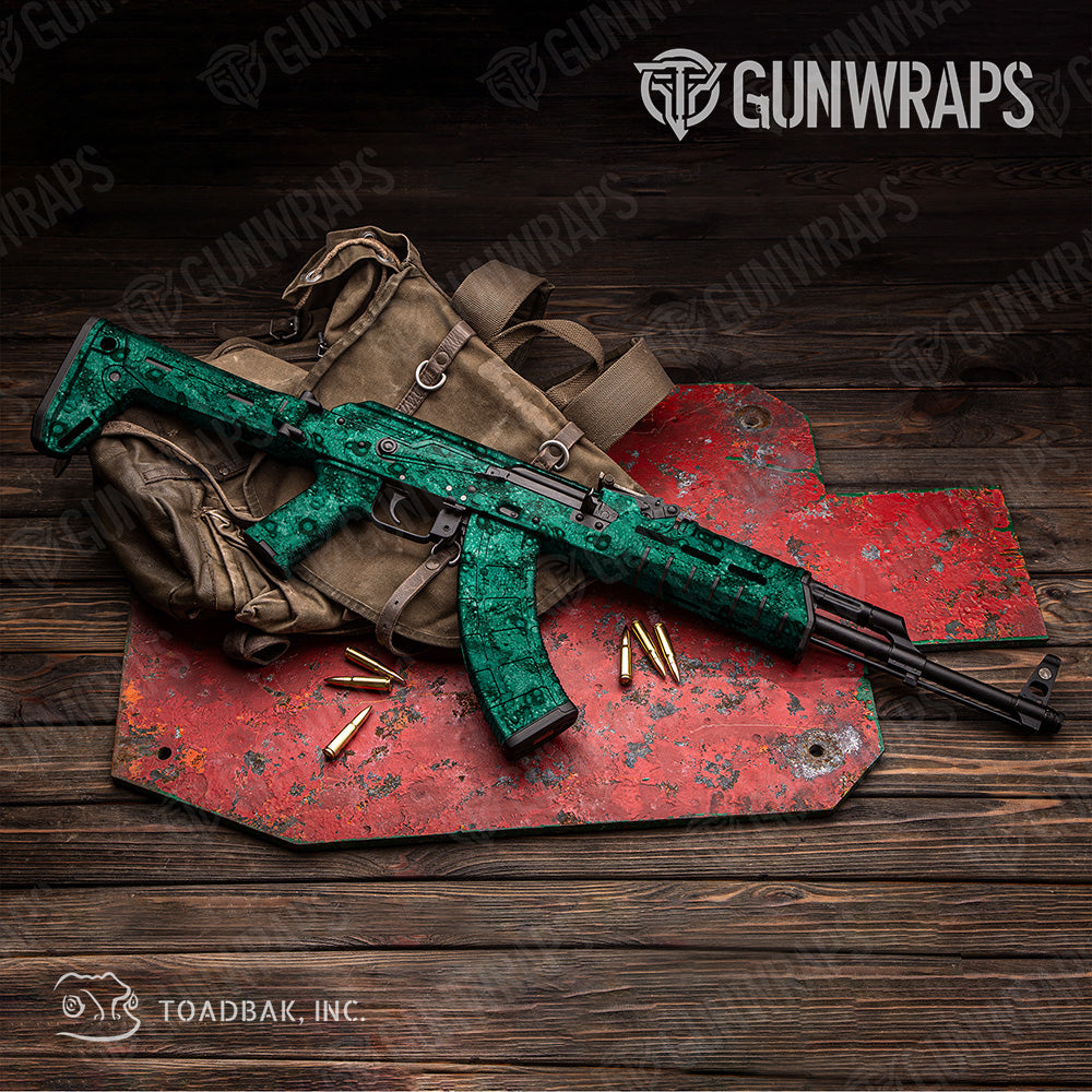 AK 47 Toadaflage Teal Camo Gun Skin Vinyl Wrap