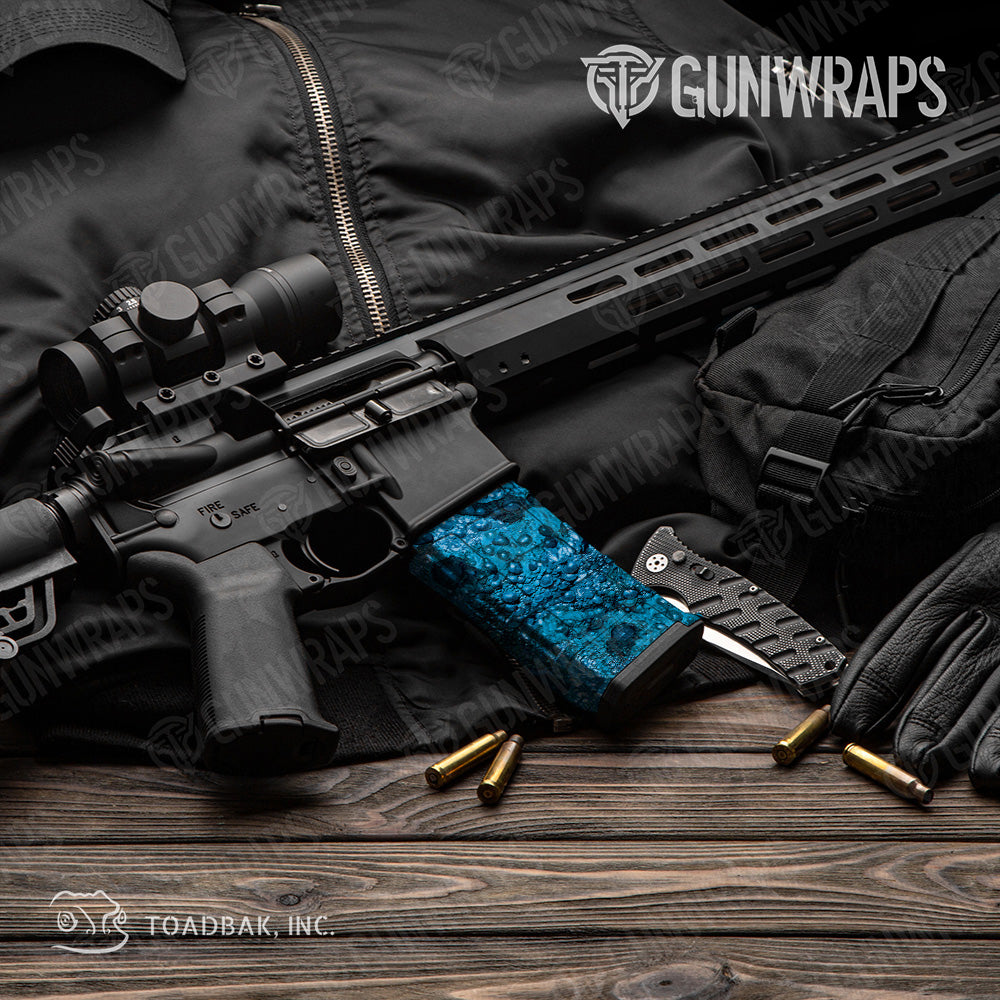AR 15 Mag Toadaflage Blue Camo Gun Skin Vinyl Wrap