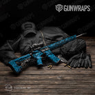 AR 15 Toadaflage Blue Camo Gun Skin Vinyl Wrap