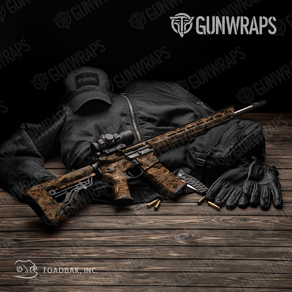 AR 15 Toadaflage Dryland Camo Gun Skin Vinyl Wrap