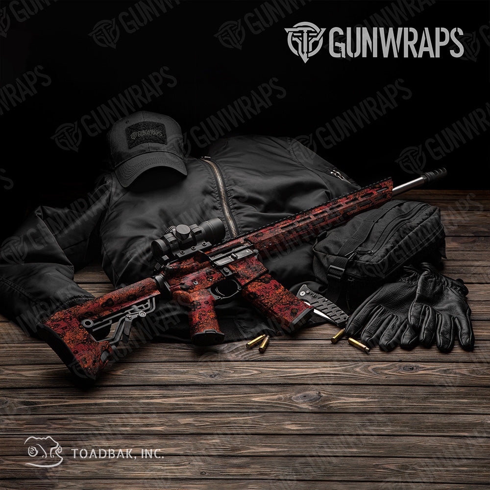 AR 15 Toadaflage Ember Camo Gun Skin Vinyl Wrap