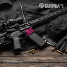 AR 15 Mag Well Toadaflage Magenta Camo Gun Skin Vinyl Wrap